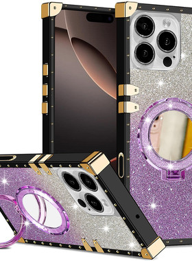 适用vivos19pro渐变色s17e手机壳s16保护套s15全包x100支架镜子面s12金属四角s10s9x90x80x70x60x50y76sy77