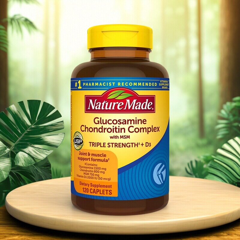 NatureMade天维美三倍氨基葡萄糖软骨素维生素D3维骨力关节宝钙片