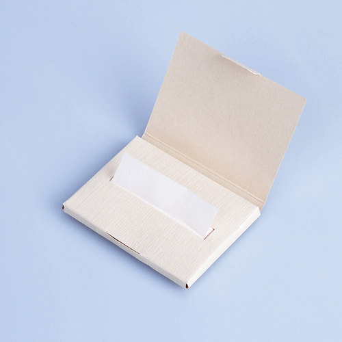 MUJI无印良品吸油纸女面部蜜粉散粉混麻面纸60/100片日本专柜