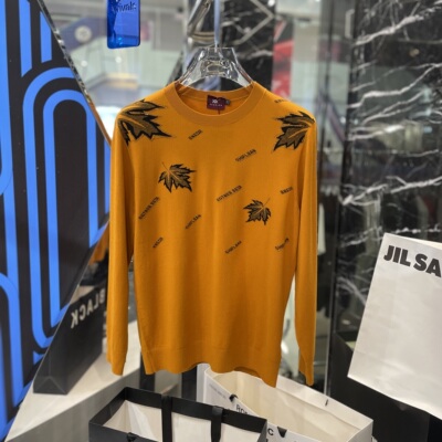 2025新男士圆领修身提花针织上衣