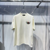 印花短袖 T恤男宽松圆领百搭休闲上衣潮牌白色