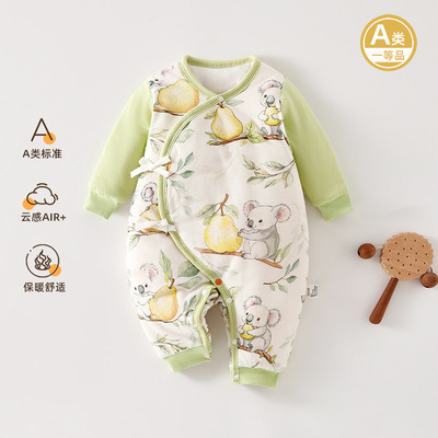 120g婴儿连体衣新生儿夹棉和尚服