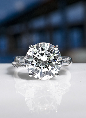 美国裸石白金克拉仿真刻字尾戒