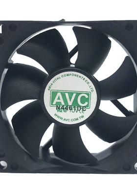 AVC 8025 12V 8CM机箱风扇8厘米 台式电脑电源CPU风扇静音4针温控