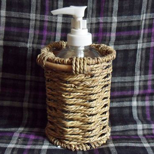 夏洛克出口家居 手工藤艺 玻璃乳液器 皂液器