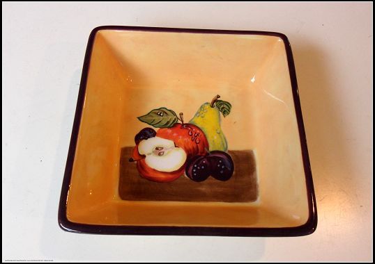 出口家居手绘水果系列方形陶瓷