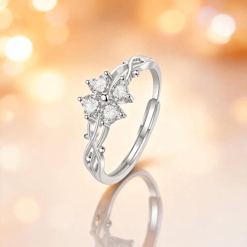 DR四叶草戒指999纯银女2025新爆款轻奢小众高级感新年礼物送女友