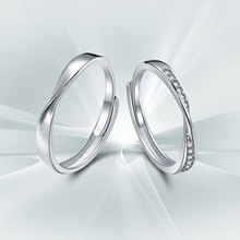 DR莫比乌斯环情侣戒指999纯银一对小众设计对戒生日礼物送男女友