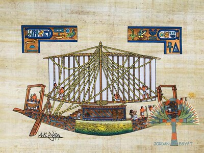 埃及进口画一帆风顺家居装饰画