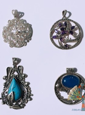 流行古埃及手工银饰贝努鸟