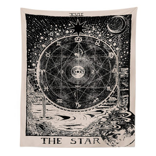 THE MOON STAR 复古星星月亮挂毯卧室墙壁装饰背景布桌布塔罗挂布