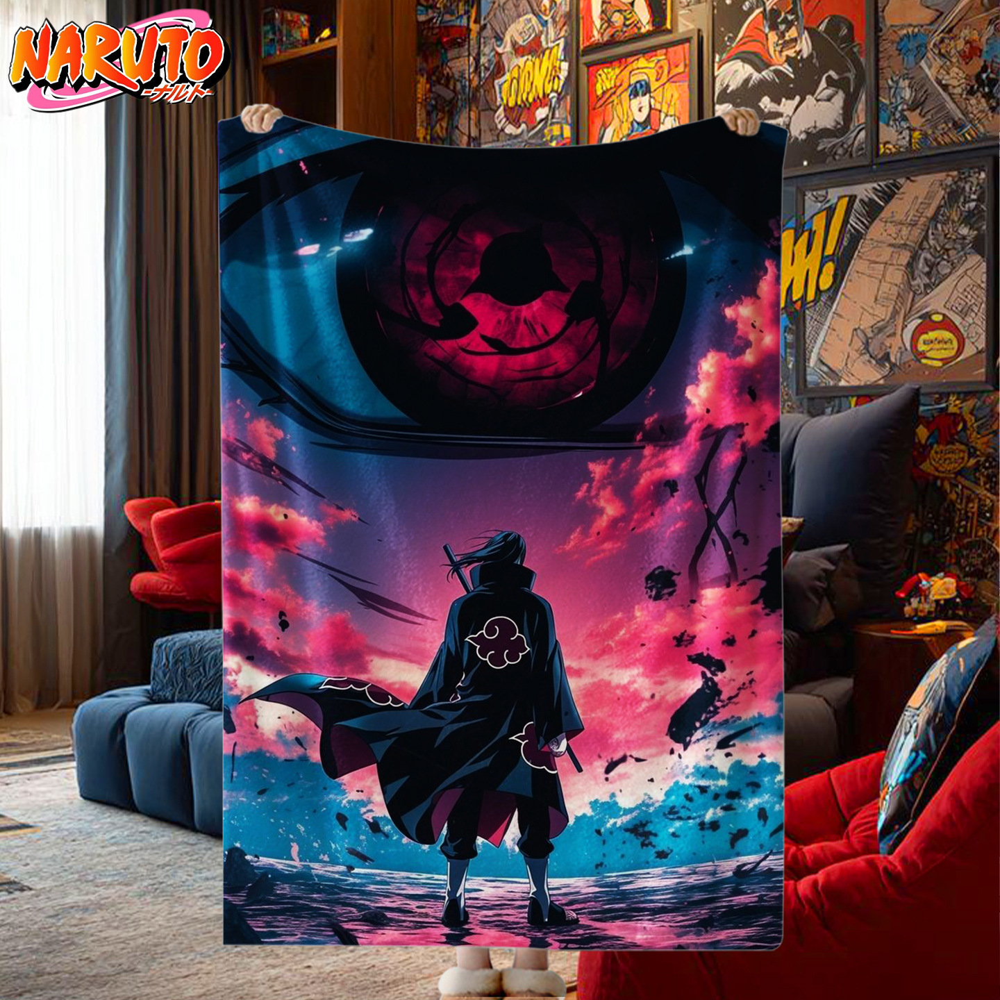 火影忍者周边法兰绒毛毯鸣人