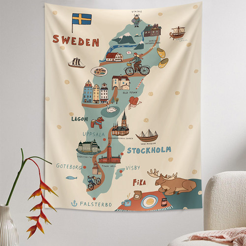 简约户外风挂布墙面装饰