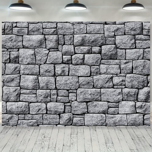 中世纪城堡石墙背景布砖纹画布