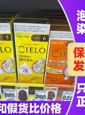 日本原装Hoyu美源CIELO宣若摩丝泡沫遮白发染发剂暖棕泡泡染发膏