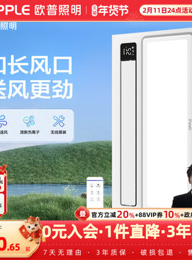 欧普照明集成吊顶嵌入式凉霸厨房卫生间排风扇排气吹风扇LB HQS