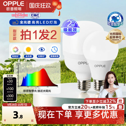 欧普高显色球泡瓦数螺口齐全新款