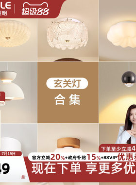 欧普中古法式水晶砂玻璃吸顶灯