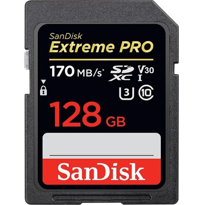 Sandisk Extreme Pro SDHC/SDXC SD Card128GB C10 U3 V30 UHS-I