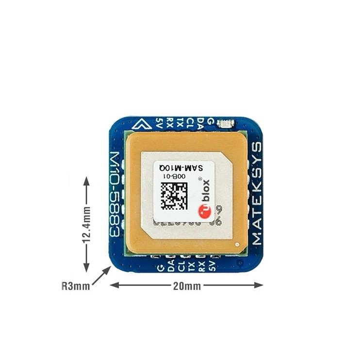 MATEK高灵敏度GPS模块M10Q-5883北斗多星座GNSS全向天线信号稳定