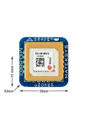 MATEK高灵敏度GPS模块M10Q-5883北斗多星座GNSS全向天线信号稳定