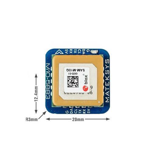 MATEK高灵敏度GPS模块M10Q-5883北斗多星座GNSS全向天线信号稳定