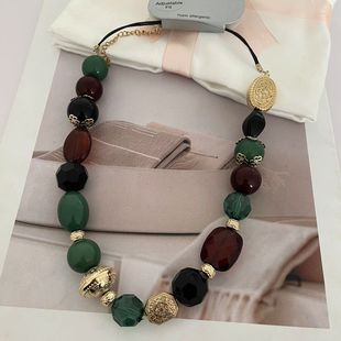s56青島歐美外貿(mào)首飾品時髦夸張百搭北歐中古風(fēng)格 亞克力大氣項鏈