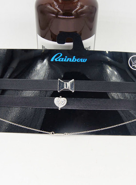 项链锁骨链一卡三条套装