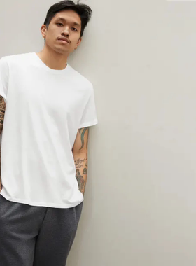 Everlane Organic Cotton Crew Tee男士纯棉圆领口袋 宽松t恤短袖