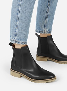 everlane The Brixton Boot 单色尖头短靴 裸靴 牛筋底