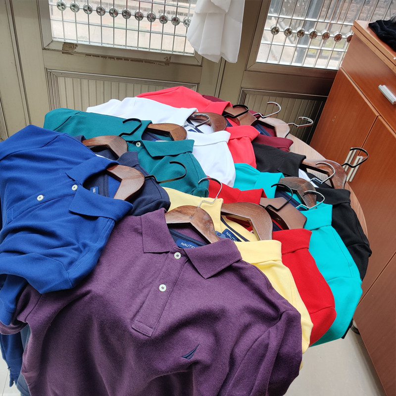 诺帝卡/NAUTICA夏新品男纯棉polo衫短袖T恤商务翻领大码纯色