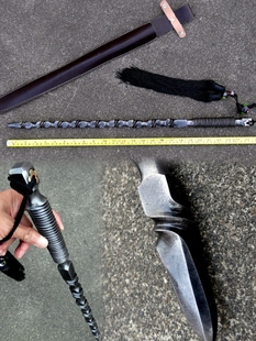 龙泉市一体实心扭转乾坤兵器锏鞭亢龙锏棍棒影视道具刀剑未开刃