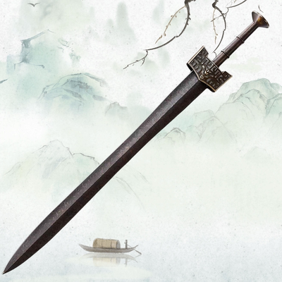 一体收藏冷兵器越王勾践轩辕剑越王秦剑影视重剑青铜剑摆件未开刃