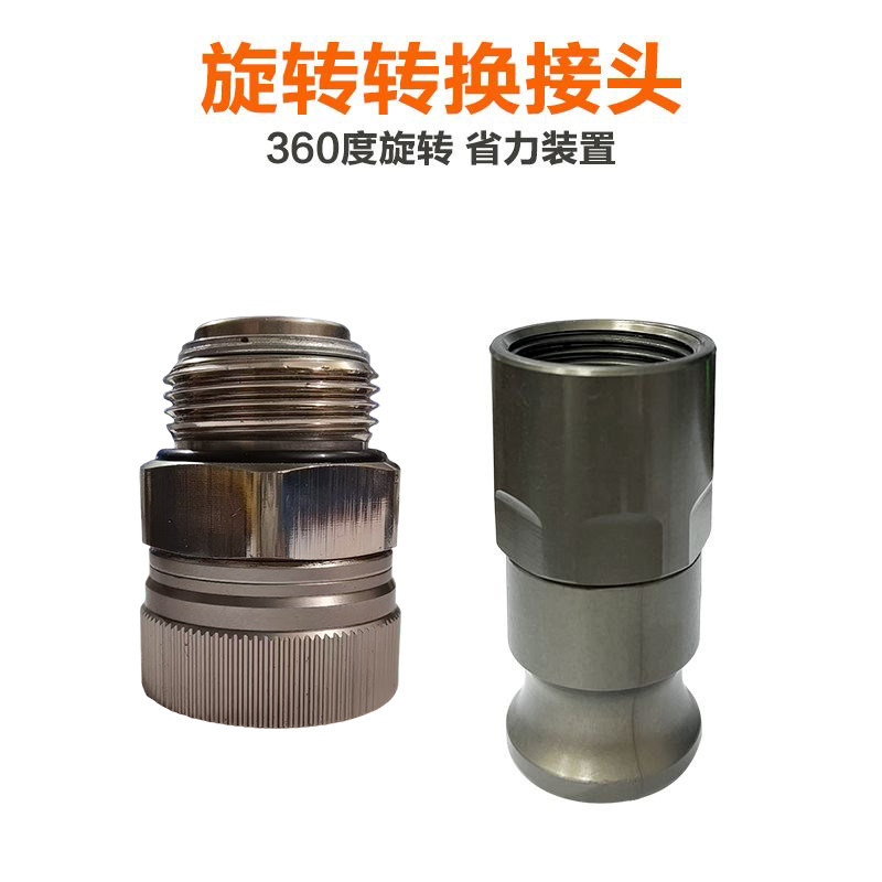 喷涂机料管旋转接头喷枪快拆卡接转换接头360度活接外接转内接头
