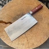 手工锻打玉钢渐薄切片家用切菜刀超锋利厨师专业切片刀厨肉刀具