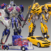 变形玩具超大机器人卡汽车G1擎天之柱大黄蜂车厢合金正版 金刚模型