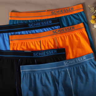 中腰男生平角男式 纯棉薄款 四角底裤 透气大码 舒雅男士 短裤 内裤