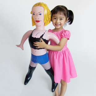 pvc充气女孩卡通人玩具 充气娃娃小人玩具充气人模型充气卡通人物