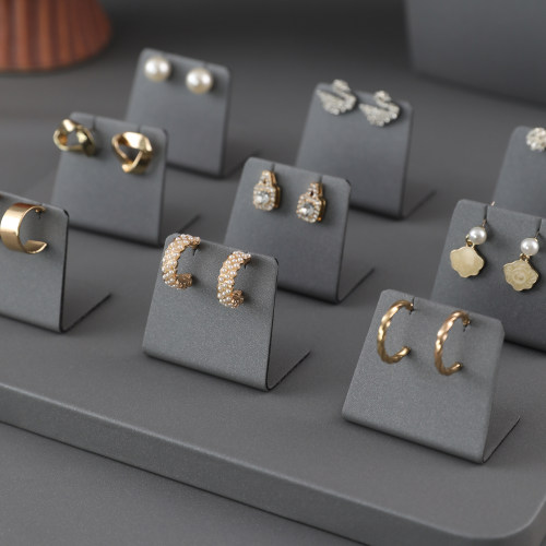 耳环架灰色珠宝展示道具柜台耳坠耳钉陈列架摆台首饰耳饰展示架
