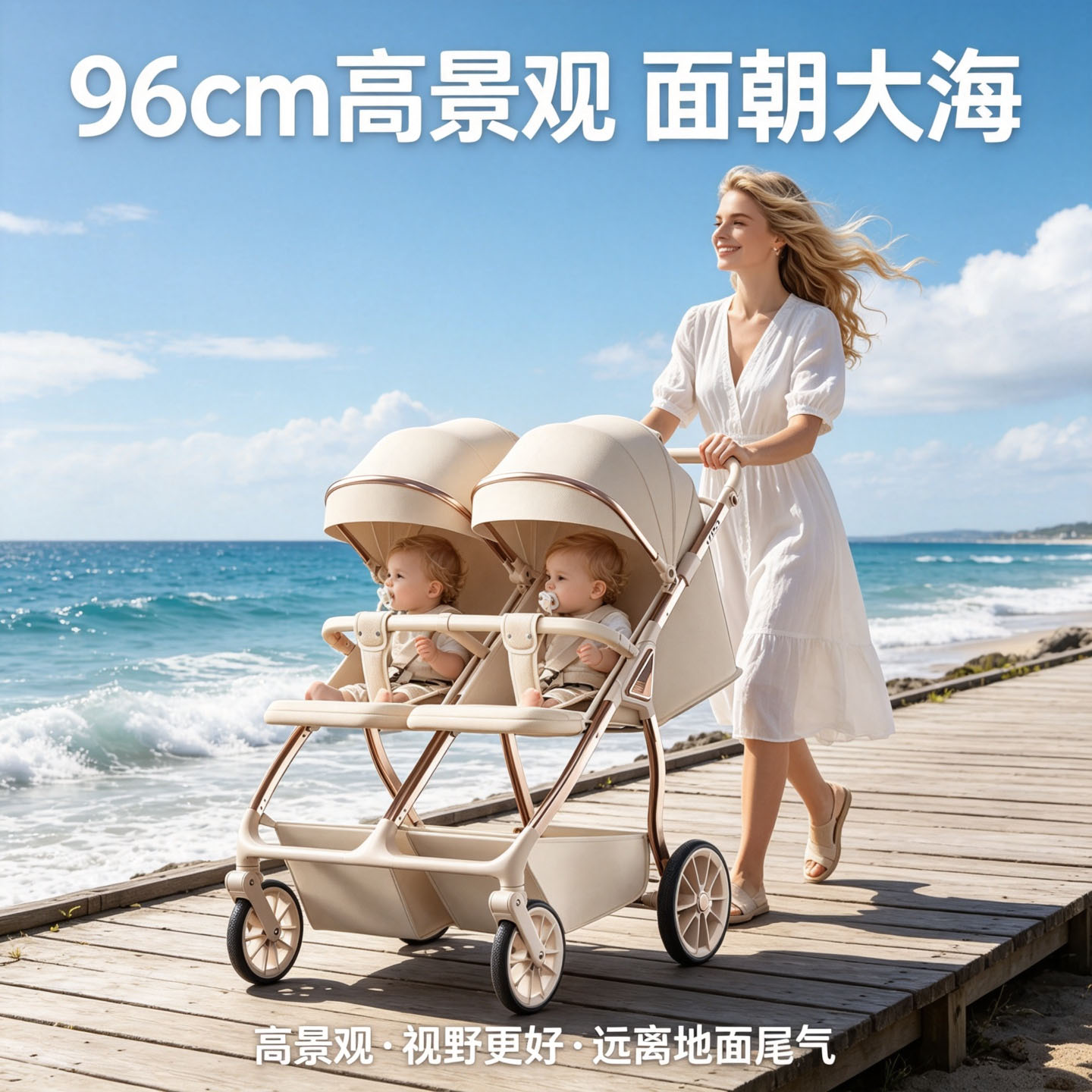 双胞胎二胎大小宝婴儿车推车