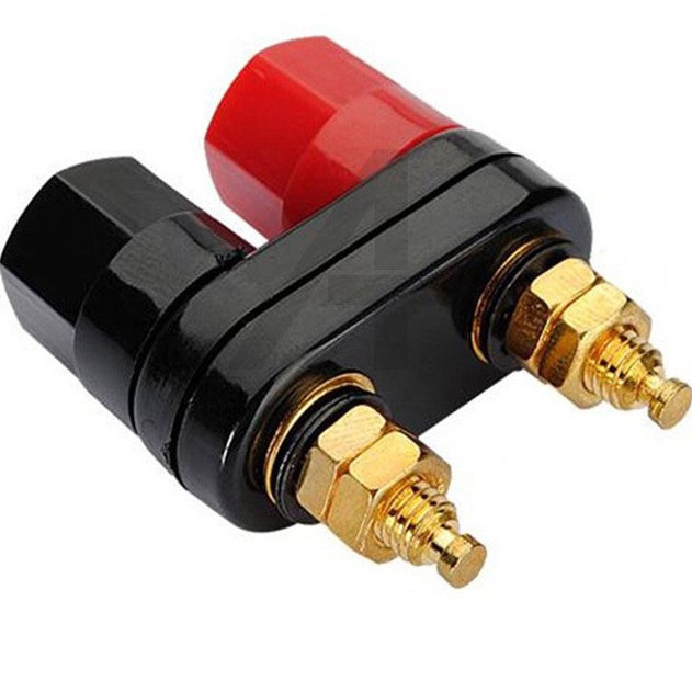 双排接线柱 双联香蕉插座 双联红黑六角接线柱 音响功放接线柱