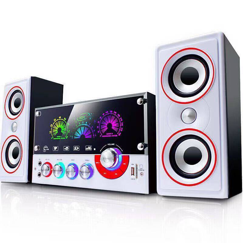 先科音响蓝牙音箱家庭影院家用音响带蓝牙功能4寸低音炮白色款