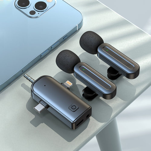 领夹蓝牙麦克风手机直播降噪Vlog