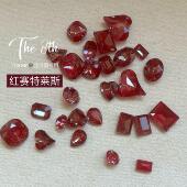 The8th美甲钻1 1高品红色新年圣诞红色歪心冰糖美甲钻H1