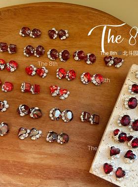 The8th成品钻球超闪美甲钻秋冬安哥拉新年红色尖底冰糖爱心歪心H1
