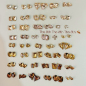 The 8th 秋冬美拉德超闪复古棕咖色焦糖尖底美甲钻K9指甲堆钻饰品