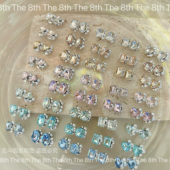 The 8th 成品钻球超闪美甲钻堆钻彩色尖底肥方爱心冰糖歪心钻