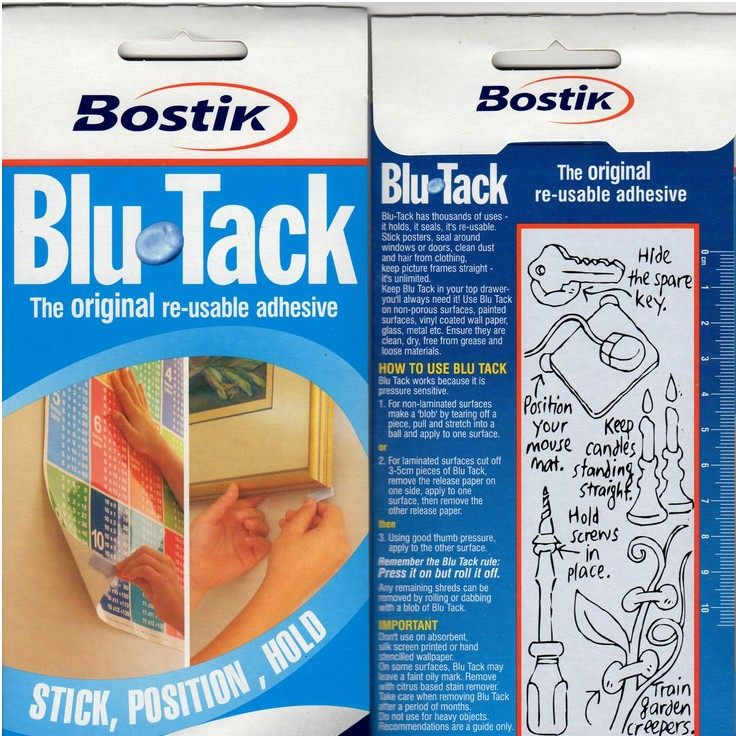 正品bostik澳洲进口宝贴蓝丁胶 照片墙粘土相框无痕胶贴波士胶75g