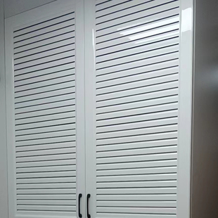 厨房燃气热水器真百叶门透气鞋柜燃气表门板定制做铝合金阻燃通风