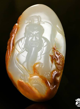 【御府】新疆和田籽料桃园三结义挂件 77.2克